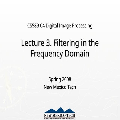 Lecturer 03. Digital imaging probability