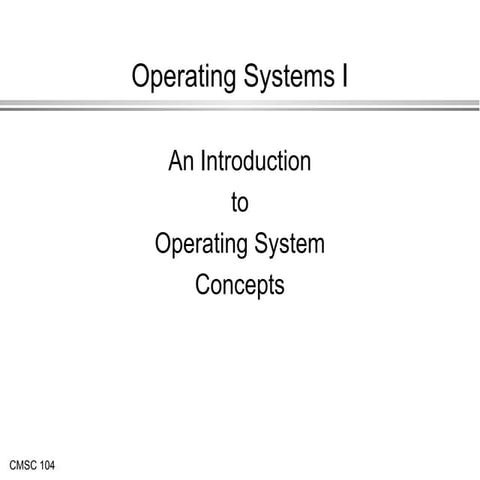 Comprehensive Introduction to Operating System Concepts and Evolution | PPT