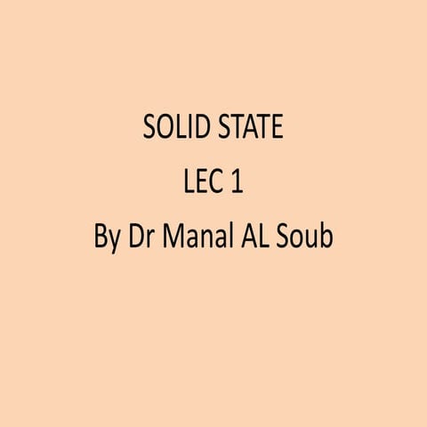 Lect 1 solid state