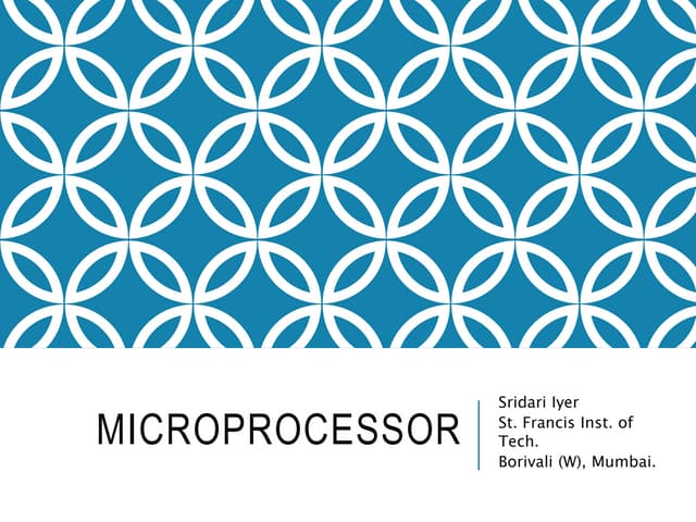 Introduction to Microprocessors
