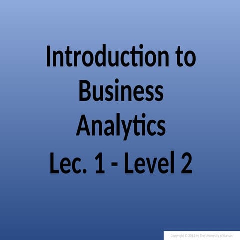 Lect 1.ppt Business Analysis lecture for level 1 | PPT