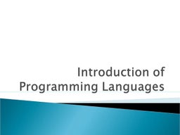 Presentation on Programming Languages. | PPT