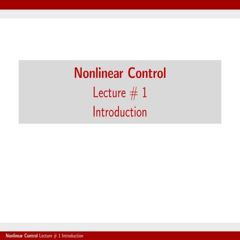 Comprehensive Introduction to Nonlinear Systems and Control Theory | PDF
