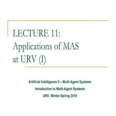 MAS course - Lect11 - URV applications