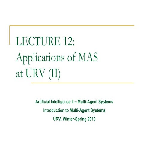 MAS course - Lect12 - URV health care applications