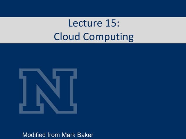Introduction to cloud computing