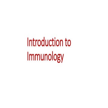 Lect 1 introduction to immunology by dr. naeem