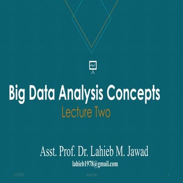 big data analysis  concepts  by dr. lahe