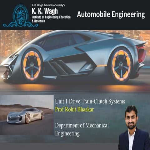 Lecture 1 Unit 1 Drive Train Clutch and type