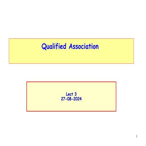 Software Designing Qualified Association