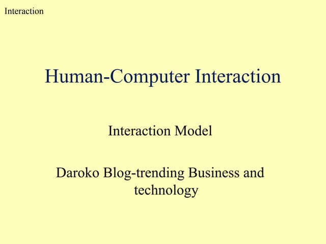 interaction  norman model in Human Computer Interaction(HCI)