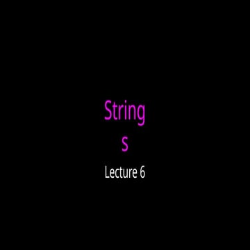Lexture about strings, all examples and theoretical part is included | PPT