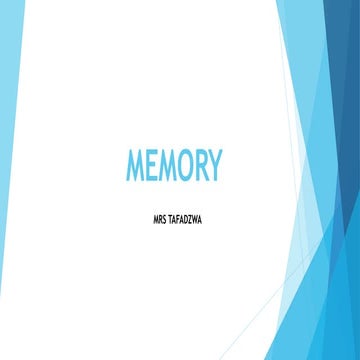 LECT 5.  MEMORY.BEHAVIORAL SCIENCES AND COMMUNICATION SKILLS