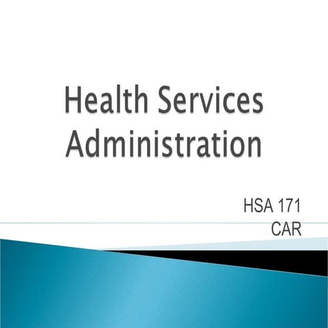 health service administration 