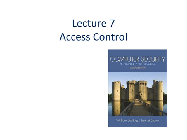 Topic 7 access control