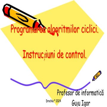 Comenzi și Algoritmi de Programare în Scratch pentru Începători | PPTX