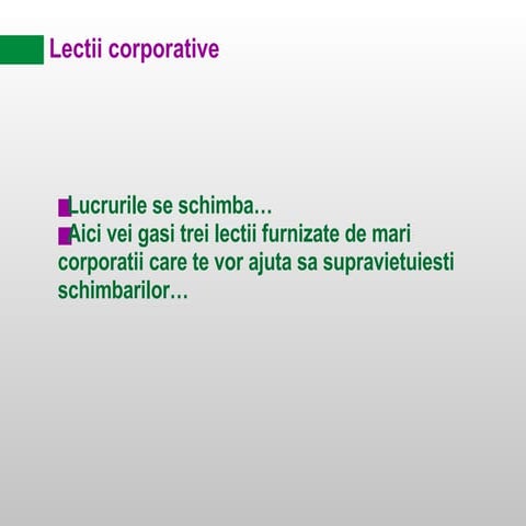 Lectii Corporative
