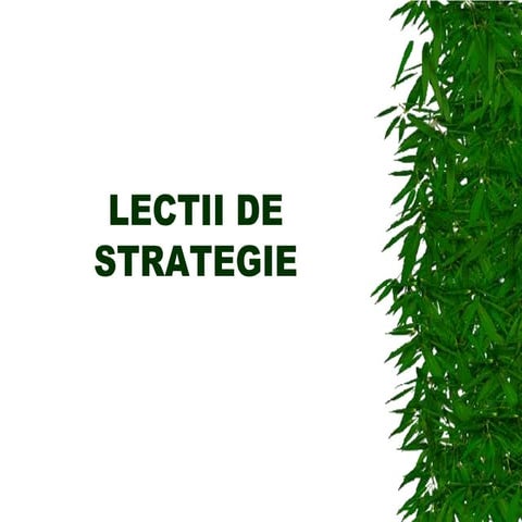 Lectii de strategie