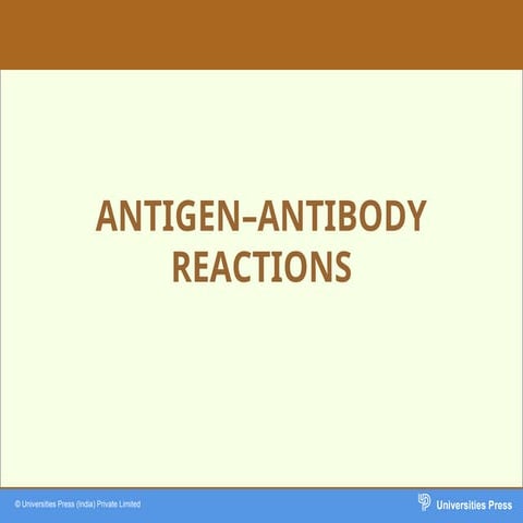 Lect & pract DMLT Antigen-Antibody Reactions mainly explaining the ...