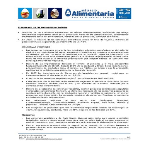 Lectura Conservas En Mexico