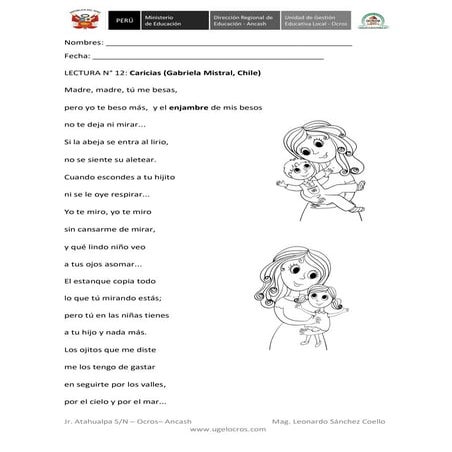 Lecturas para mamá: Caricias - Gabriela Mistral (Chile)