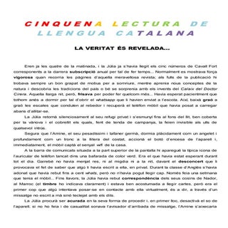 Lectura cinquena català