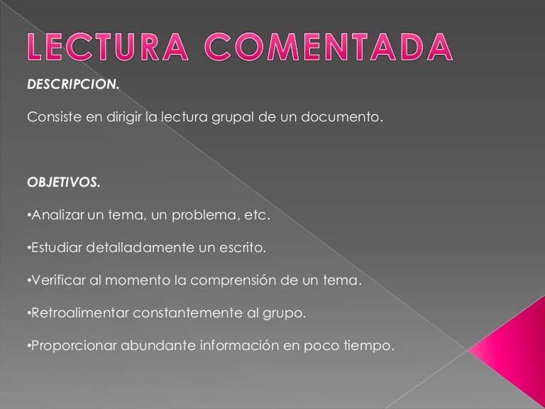 Lectura Comentada