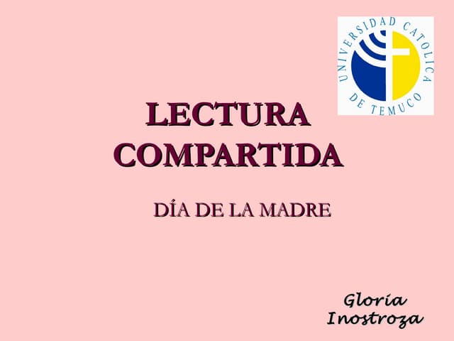 Lectura compartida dia de la madre