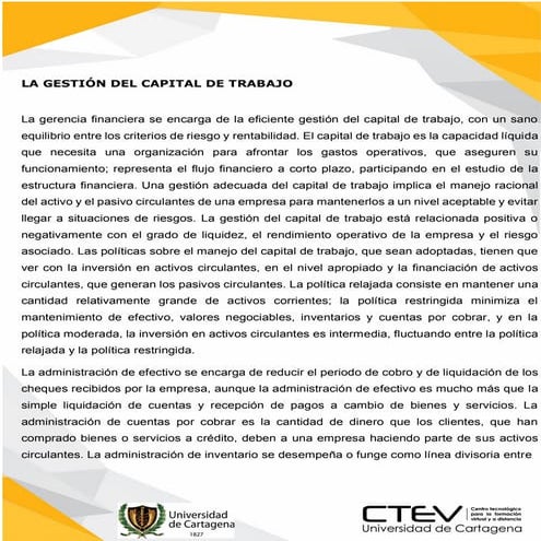 GESTION DEL CAPITAL DE TRABAJO
