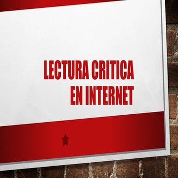 Lectura critica en internet