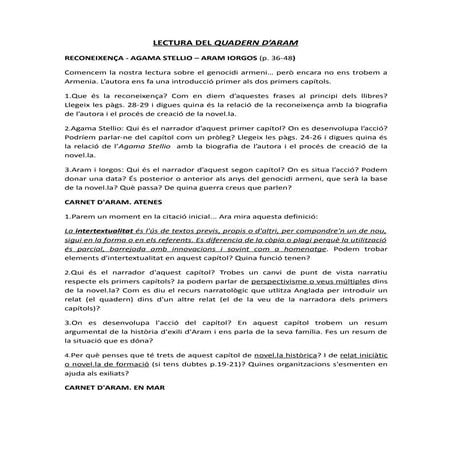 Lectura del quadern d