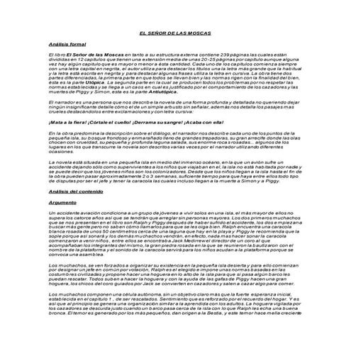 Lectura el señor de las moscas
