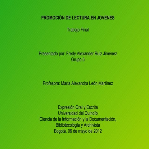 Lectura en los jovenes