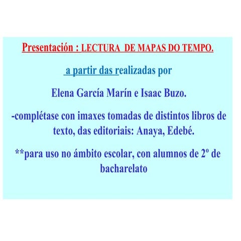 Lectura mapas do tempo 3