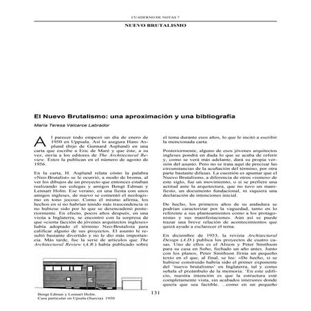 Lectura nuevo brutalismo i