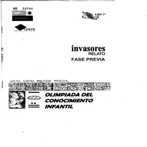 Lectura invasores, olimpiada de conocimiento 2012, sexto de primaria
