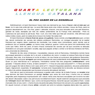 Lectura quarta català