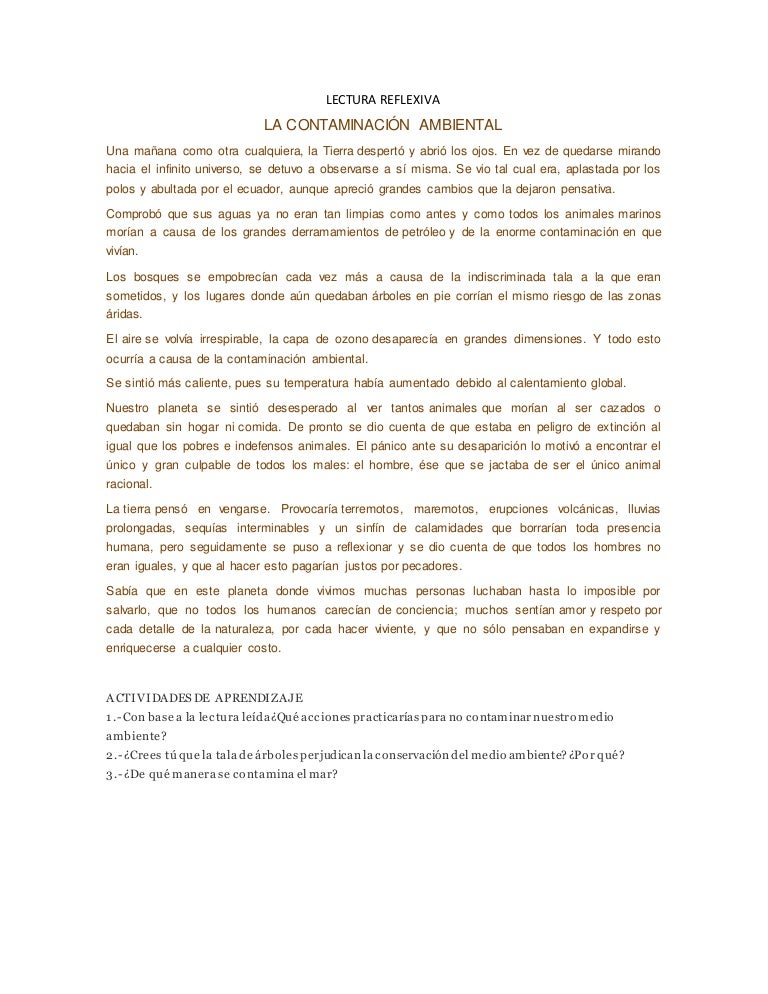 Lectura reflexiva