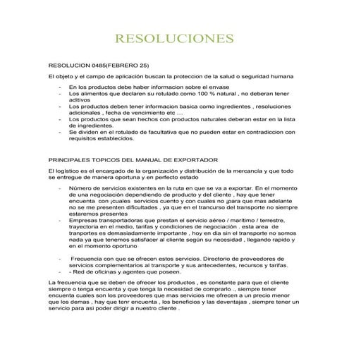 Lectura resoluciones