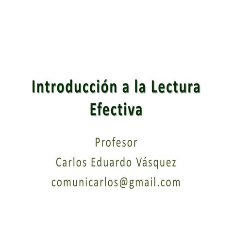 Lectura Efectiva