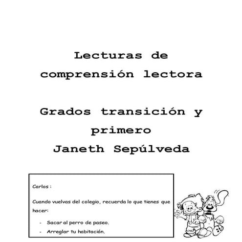 Lecturas de comprensión lectora