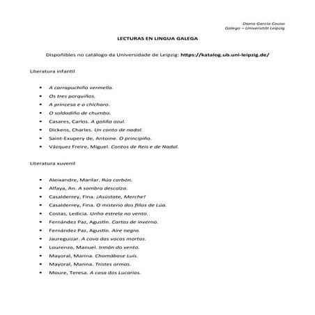 Lecturas en lingua galega