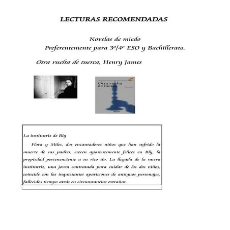 Lecturas Recomendadas Depto Lengua EspañOla