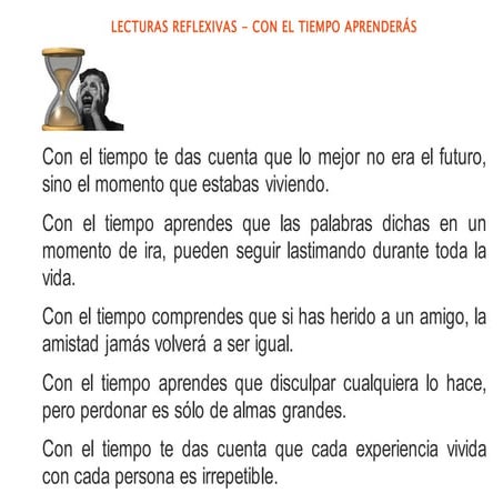 Lecturas reflexivas