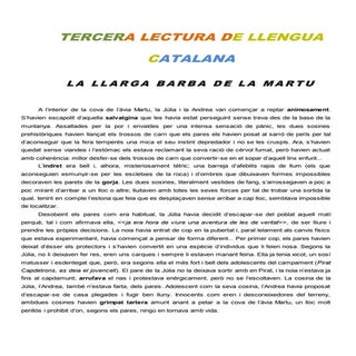 Lectura tercera prova de llengua ca...