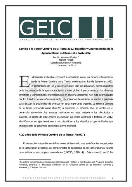 Lectura trimestre ii cumbre mundial desarrollo_sostenible_2012