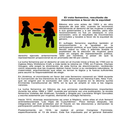 Lectura voto femenino