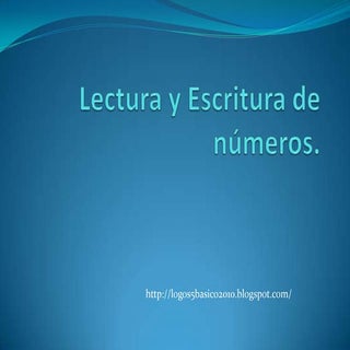 Lectura Y escritura Cantidades
