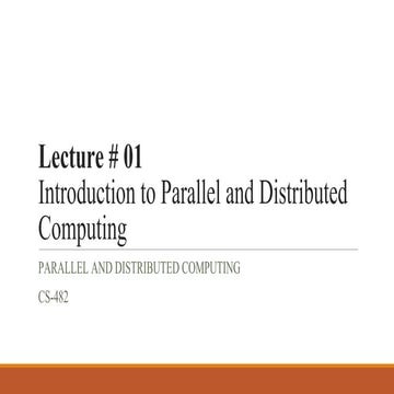 Parallel and Distributed Computing chapter 1 | PDF