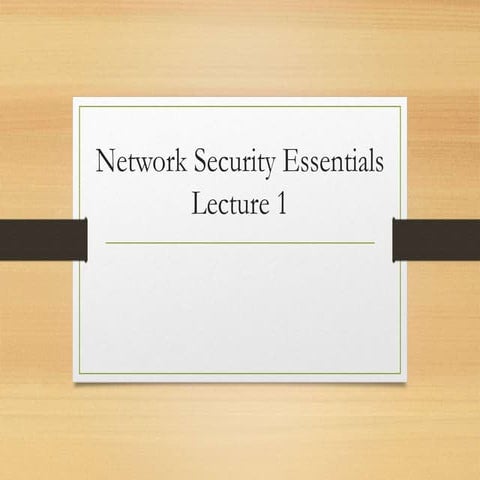 NETWORK SECURITY | PPT